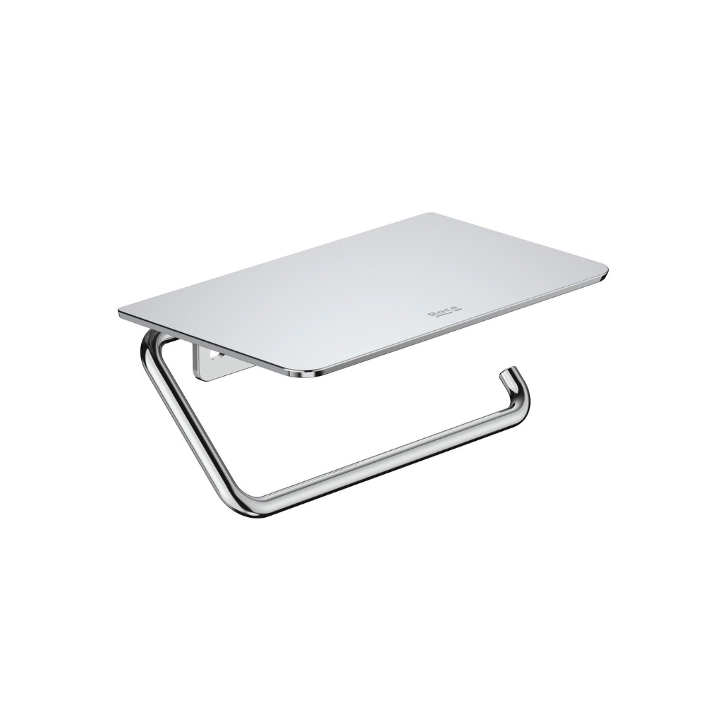 Cut out image of the Roca Victoria Chrome Toilet Roll Holder with Cover